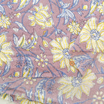Made in India Cotton Sheeting printed Fabric - Ethnic Flower Leaf - nomura tailor