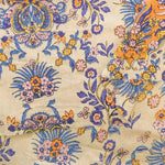 Made in India Cotton Sheeting printed Fabric - Ethnic Flower Motif - nomura tailor