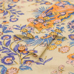 Made in India Cotton Sheeting printed Fabric - Ethnic Flower Motif - nomura tailor