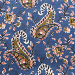 Made in India Cotton Sheeting printed Fabric - Ethnic Flower Paisley - nomura tailor