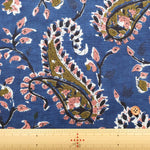 Made in India Cotton Sheeting printed Fabric - Ethnic Flower Paisley - nomura tailor