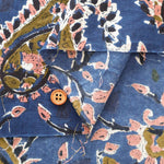 Made in India Cotton Sheeting printed Fabric - Ethnic Flower Paisley - nomura tailor