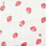 Made in China Cotton Double Gauze Printed Quilt Fabric Strawberry - nomura tailor