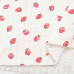 Made in China Cotton Double Gauze Printed Quilt Fabric Strawberry - nomura tailor