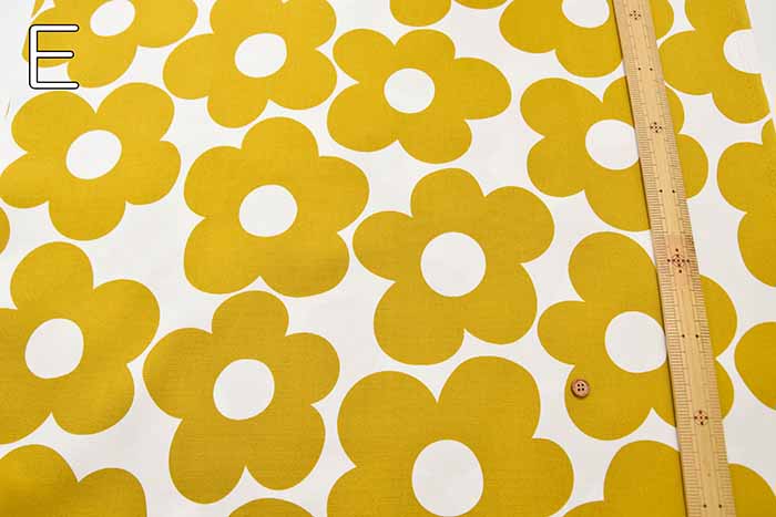 Cotton ox printed fabric Big Flower - nomura tailor