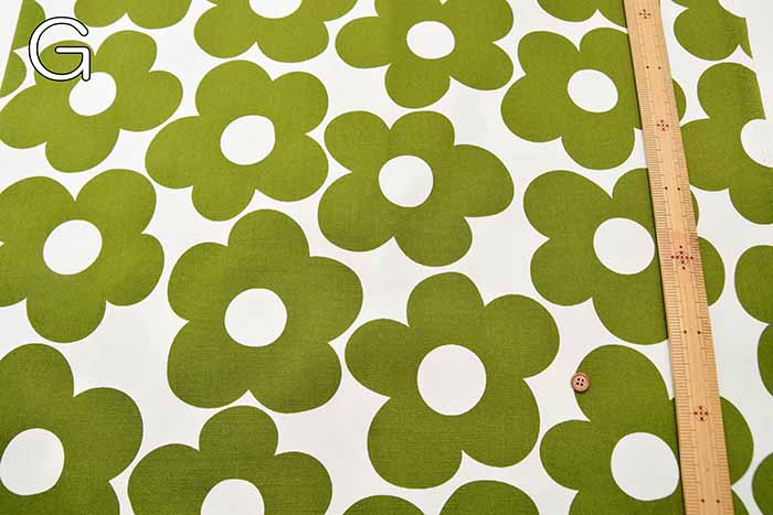 Cotton ox printed fabric Big Flower - nomura tailor