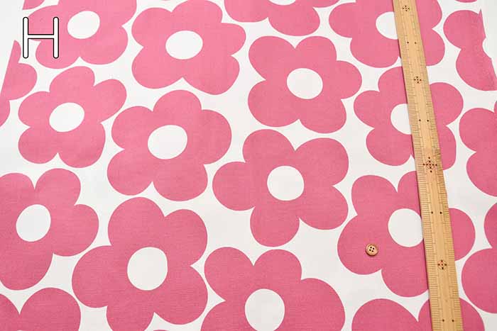 Cotton ox printed fabric Big Flower - nomura tailor