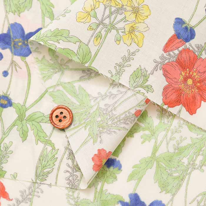 Cotton 80 Rawn Printed Fabric Flower - nomura tailor