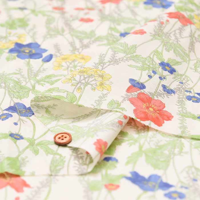 Cotton 80 Rawn Printed Fabric Flower - nomura tailor