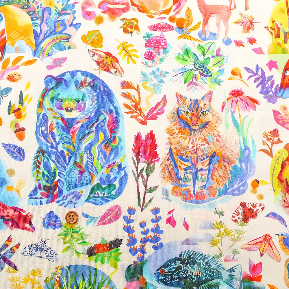 USA Cotton Printed Fabric moda Nothern Brights animal - nomura tailor