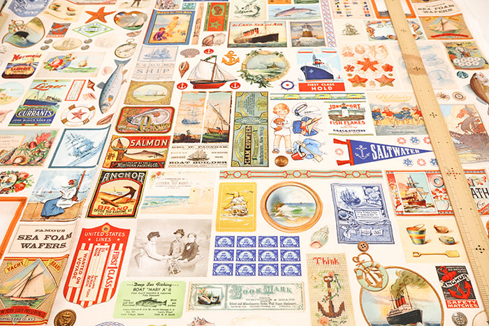 USA Cotton Printed Fabric - moda SALTWATER - nomura tailor