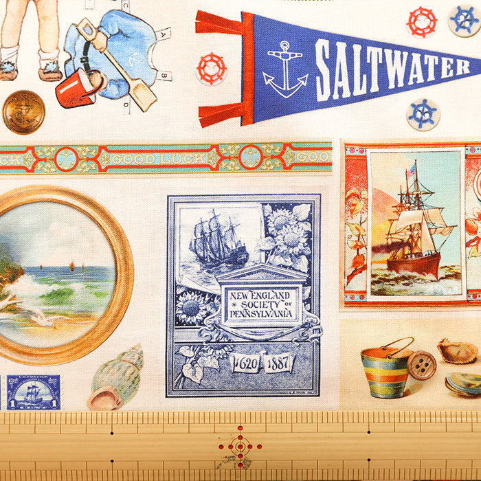 USA Cotton Printed Fabric - moda SALTWATER - nomura tailor