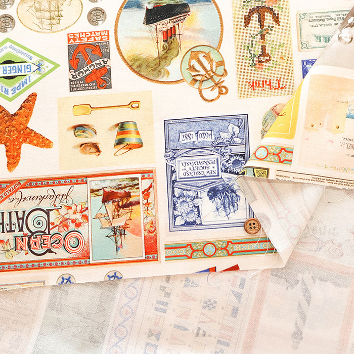 USA Cotton Printed Fabric - moda SALTWATER - nomura tailor
