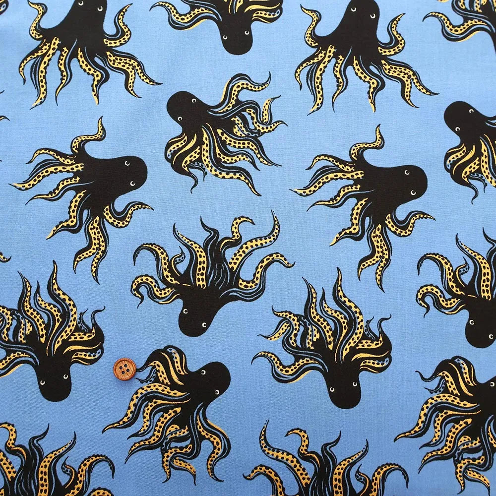 USA Cotton Printed Fabric - Ruby Star Society INK SHOP Octopus - nomura tailor
