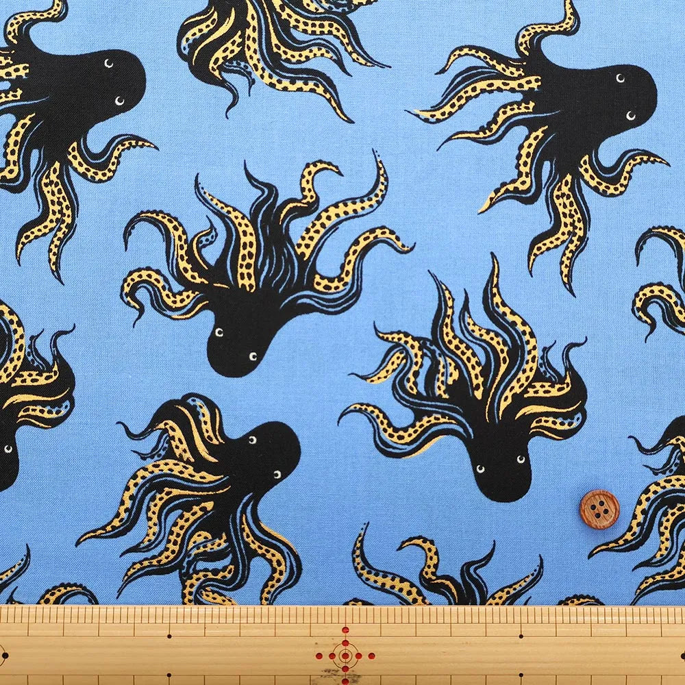 USA Cotton Printed Fabric - Ruby Star Society INK SHOP Octopus - nomura tailor