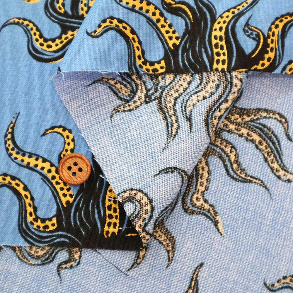 USA Cotton Printed Fabric - Ruby Star Society INK SHOP Octopus - nomura tailor