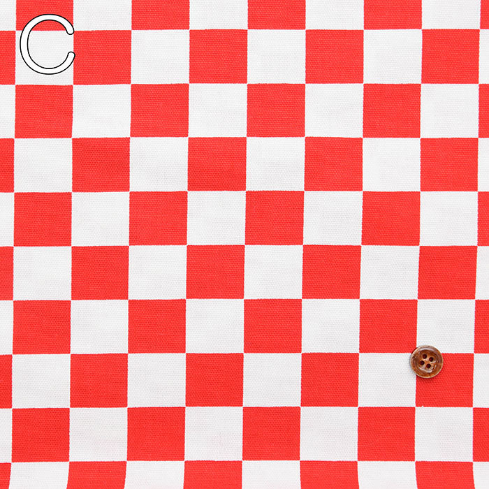 Cotton Ox Printed Fabric Checkered Flag - nomura tailor