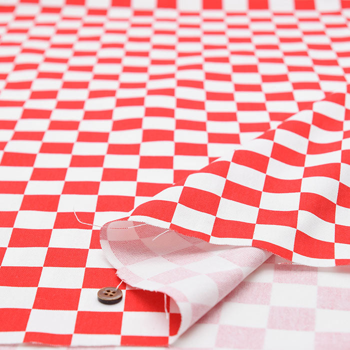 Cotton Ox Printed Fabric Checkered Flag - nomura tailor