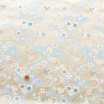 Gold Brocade (Kinran) - Flowing Water and Butterflies - nomura tailor
