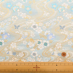 Gold Brocade (Kinran) - Flowing Water and Butterflies - nomura tailor