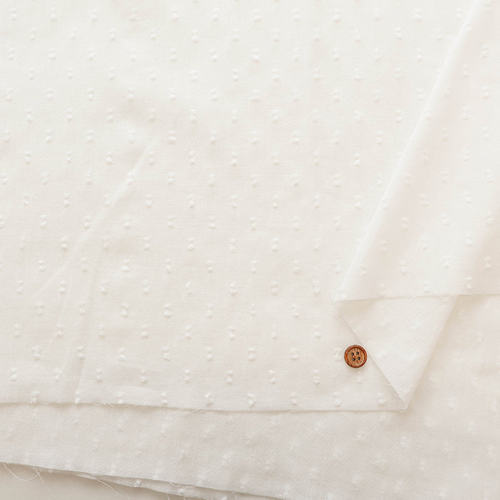 Cotton 50 Voile Snow Cut Dobby Fabric - Plain - nomura tailor