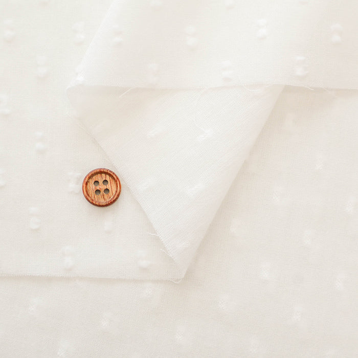 Cotton 50 Voile Snow Cut Dobby Fabric - Plain - nomura tailor