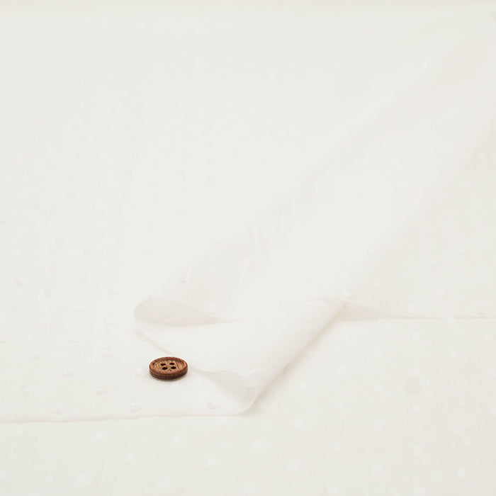 Cotton 50 Voile Snow Cut Dobby Fabric - Plain - nomura tailor
