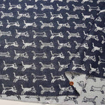 Washed Cotton Double Gauze Jacquard Fabric Cat - nomura tailor