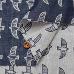 Washed Cotton Double Gauze Jacquard Fabric Cat - nomura tailor