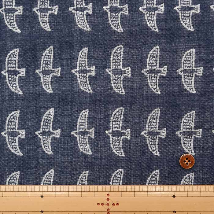 Washed Cotton Double Gauze Jacquard Fabric Bird - nomura tailor