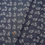 Washed Cotton Double Gauze Jacquard Fabric Rabbit - nomura tailor