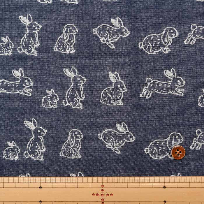 Washed Cotton Double Gauze Jacquard Fabric Rabbit - nomura tailor