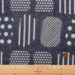 Washed Cotton Double Gauze Jacquard Fabric Geometric Pattern - nomura tailor