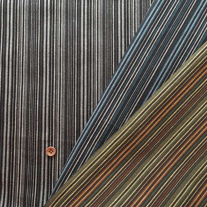 Cotton Multi Stripe Fabric - nomura tailor