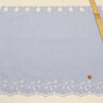 Cotton Café Curtain Embroidered Fabric - Leaf Flower 約45cm丈 - nomura tailor