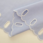 Cotton Café Curtain Embroidered Fabric - Leaf Flower 約45cm丈 - nomura tailor