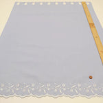 Cotton Café Curtain Embroidered Fabric - Leaf Flower 約70cm丈 - nomura tailor