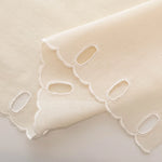 Cotton Café Curtain Embroidered Fabric - Flowers 約45cm丈 - nomura tailor