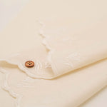 Cotton Café Curtain Embroidered Fabric - Flowers 約70cm丈 - nomura tailor