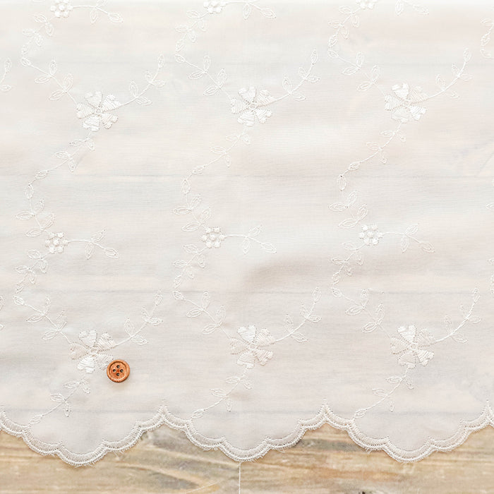 Polyester Café Curtain Fabric - Clover - Approx. 45cm Length - nomura tailor