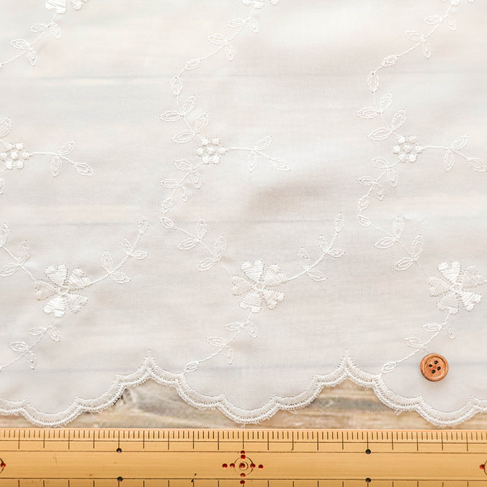 Polyester Café Curtain Fabric - Clover - Approx. 45cm Length - nomura tailor