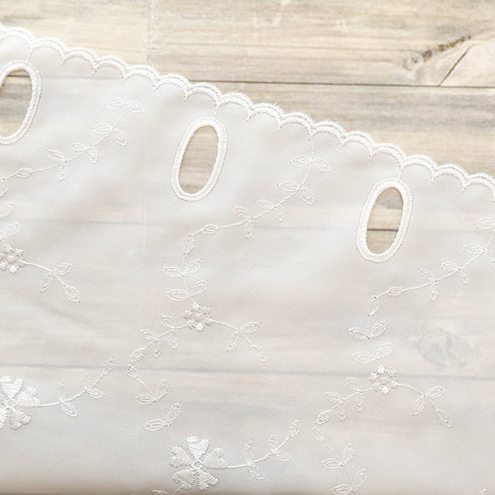 Polyester Café Curtain Fabric - Clover - Approx. 45cm Length - nomura tailor