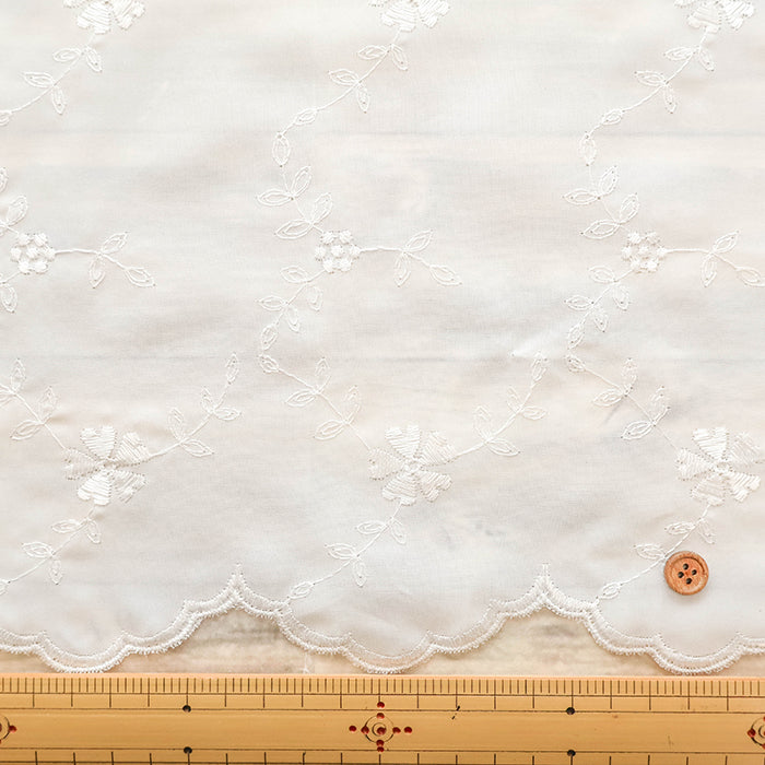 Polyester Café Curtain Fabric - Clover - Approx. 70cm Length - nomura tailor