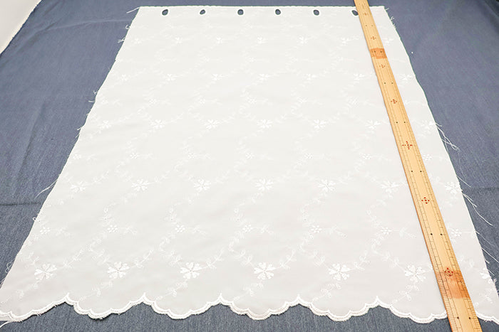 Polyester Café Curtain Fabric - Clover - Approx. 70cm Length - nomura tailor