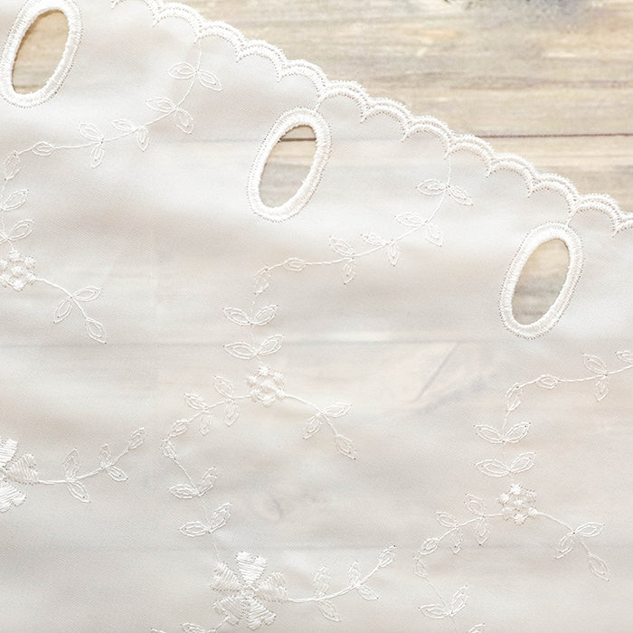 Polyester Café Curtain Fabric - Clover - Approx. 70cm Length - nomura tailor