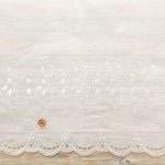 Polyester Café Curtain Fabric - Lily of the Valley - Approx.40cm length - nomura tailor