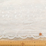 Polyester Café Curtain Fabric - Lily of the Valley - Approx.40cm length - nomura tailor