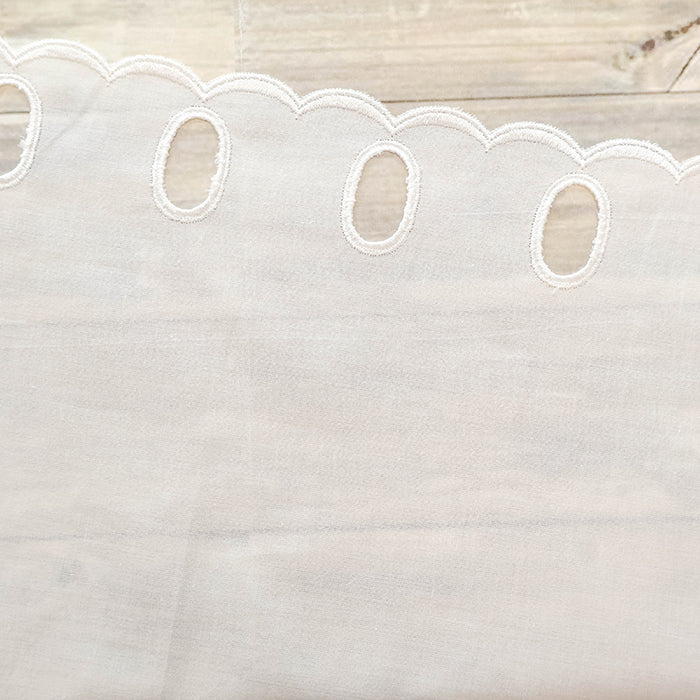 Polyester Café Curtain Fabric - Lily of the Valley - Approx.40cm length - nomura tailor