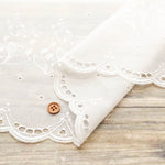 Polyester Café Curtain Fabric - Lily of the Valley - Approx.60cm length - nomura tailor