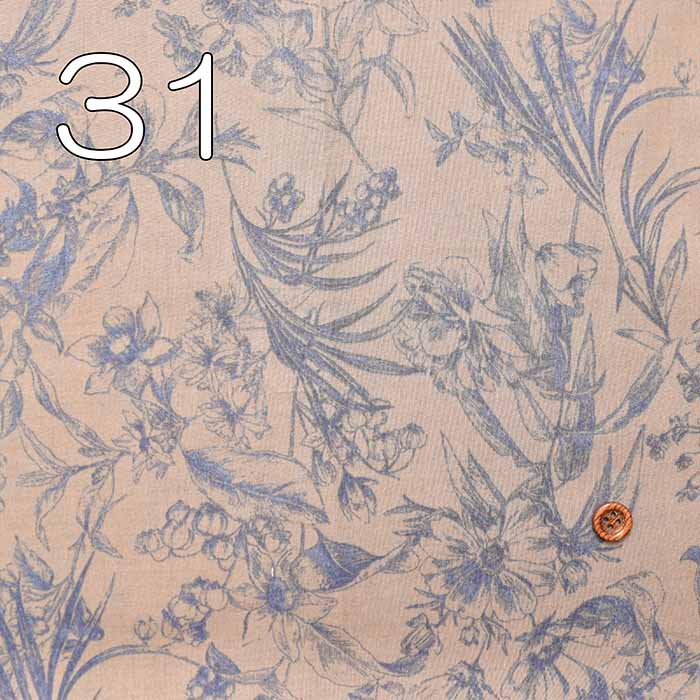 Silet processed cotton 80 loan print fabric bicolor flower - nomura tailor